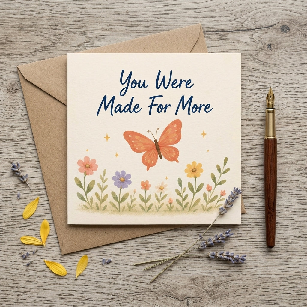 You Were Made for More Encouragement Card Self Worth, Personal Growth, Believe In Yourself 