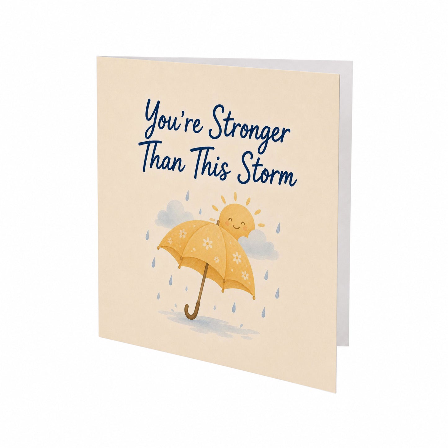 You're Stronger Than This Storm Encouragement Card Hard Times, Grief, Illness