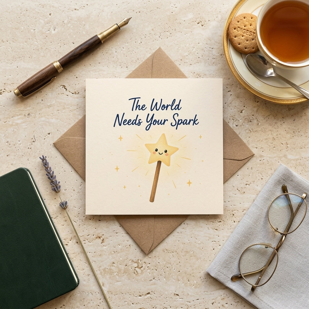 The World Needs Your Spark Encouragement Card Self Confidence, Be Yourself,