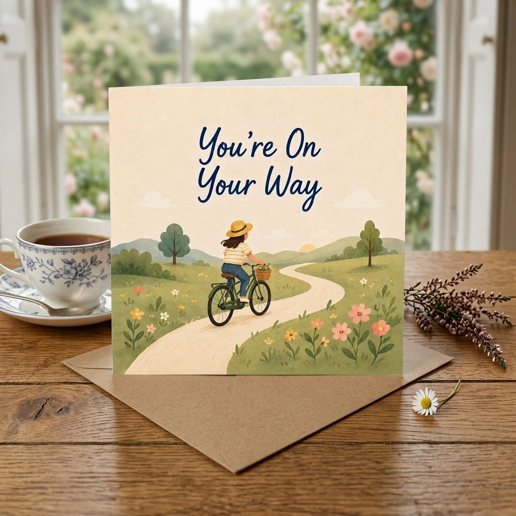 You're On Your Way Encouragement Card Progress, New Journey, Personal Growth