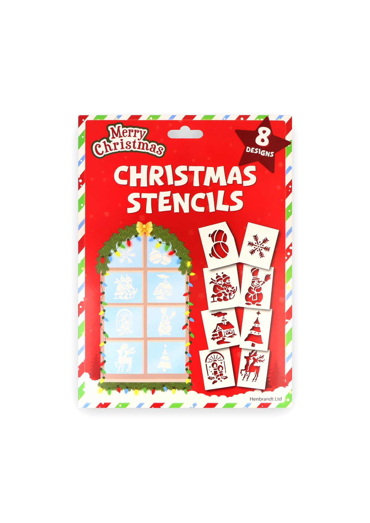 3 Packs of 8 Christmas Stencils - Holiday Decorating Scrapbooking DIY Window Display Art