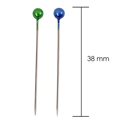 Pack of 100 Assorted Colour Pearl Head Pins 4mm