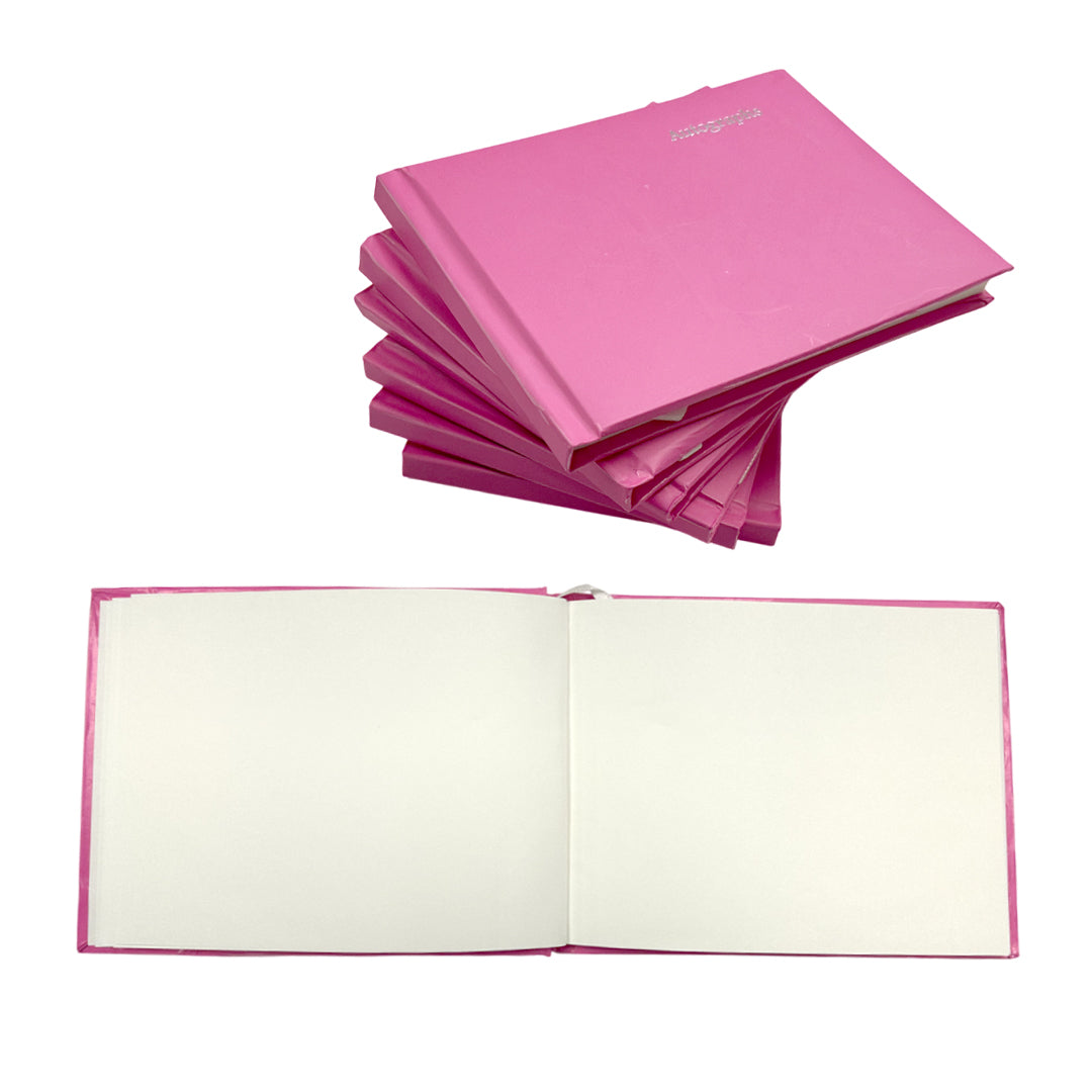 Pack of 24 Pink 100 Pages Autograph Books – School Leavers Signature, End of Term Memory Book