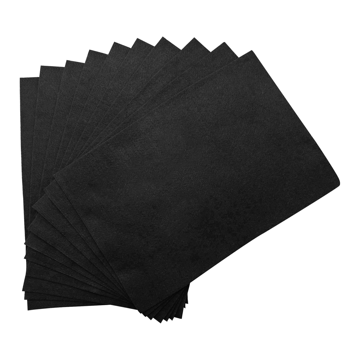 Pack of 10 A4 Black Coloured Felt 180gsm Sheets