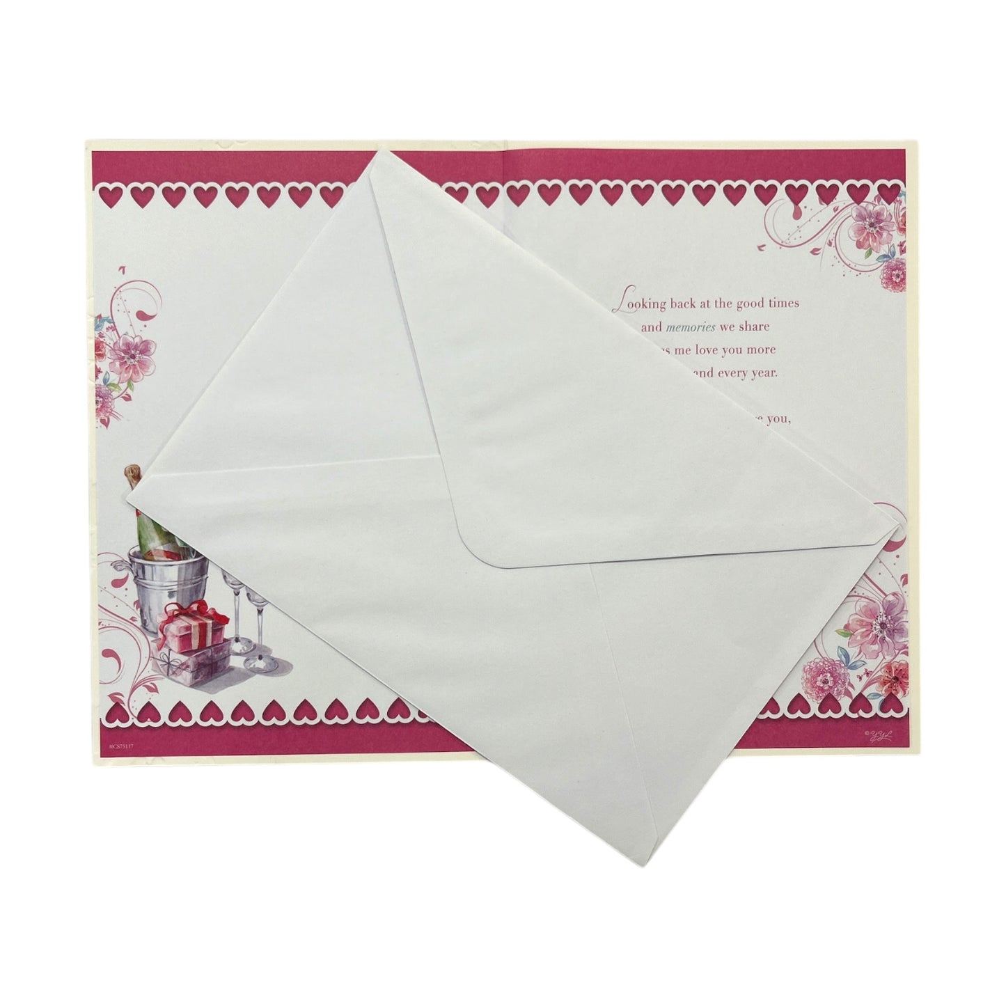 To My Wife Champagne and Gift Design Celebrity Style Anniversary Card