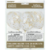 Pack of 6 Clear Latex Balloons with Gold Confetti 12"