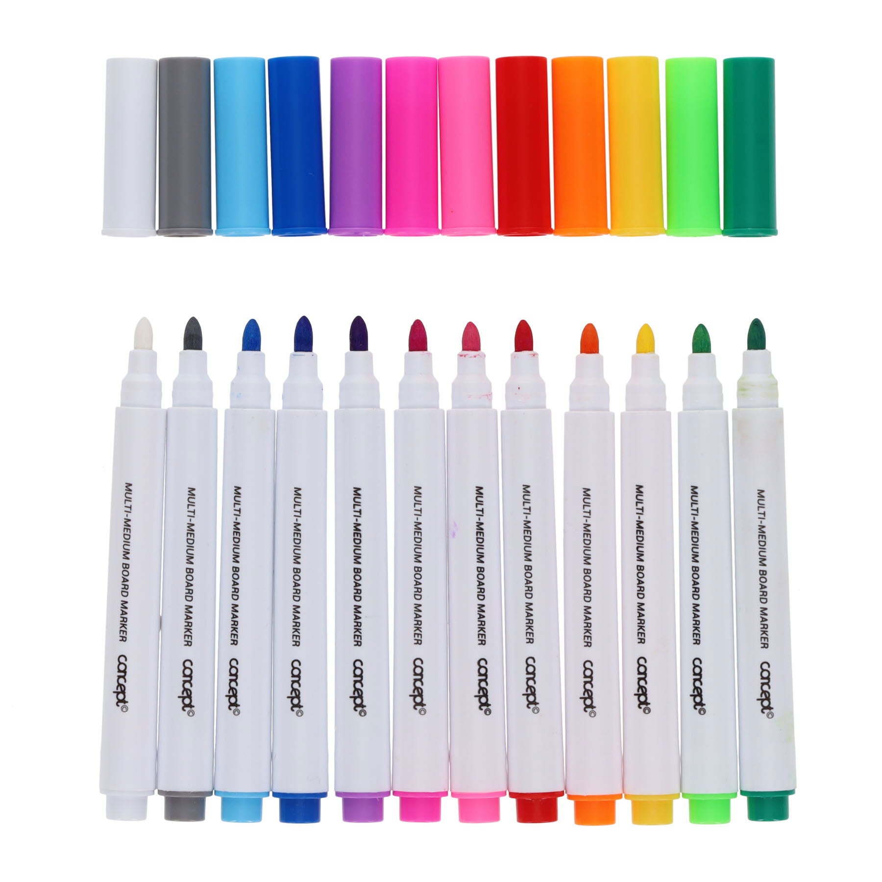 Pack of 12 Multi-Medium Board Markers by Concept– Choice Wholesale