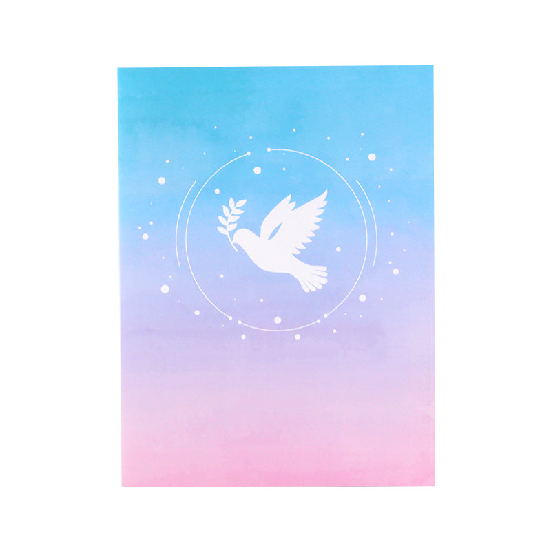 Wings of Peace Dove 3D Pop Up Card - Thank You Sympathy 