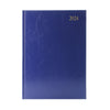 2024 A4 2 Days Per Page Blue Desk Diary