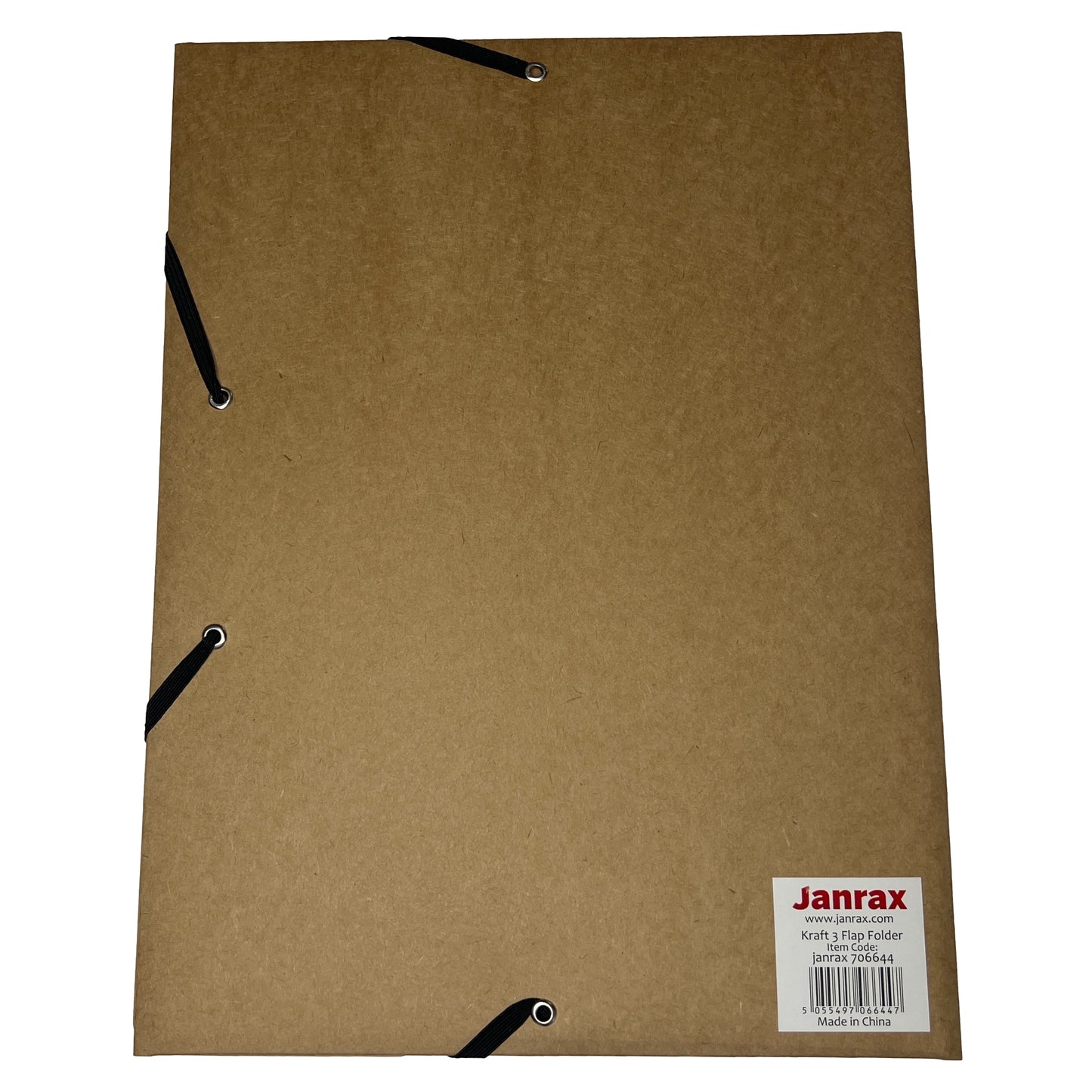 Pack of 12 A4 Kraft Card 3 Flap Folders With Elastic Closure
