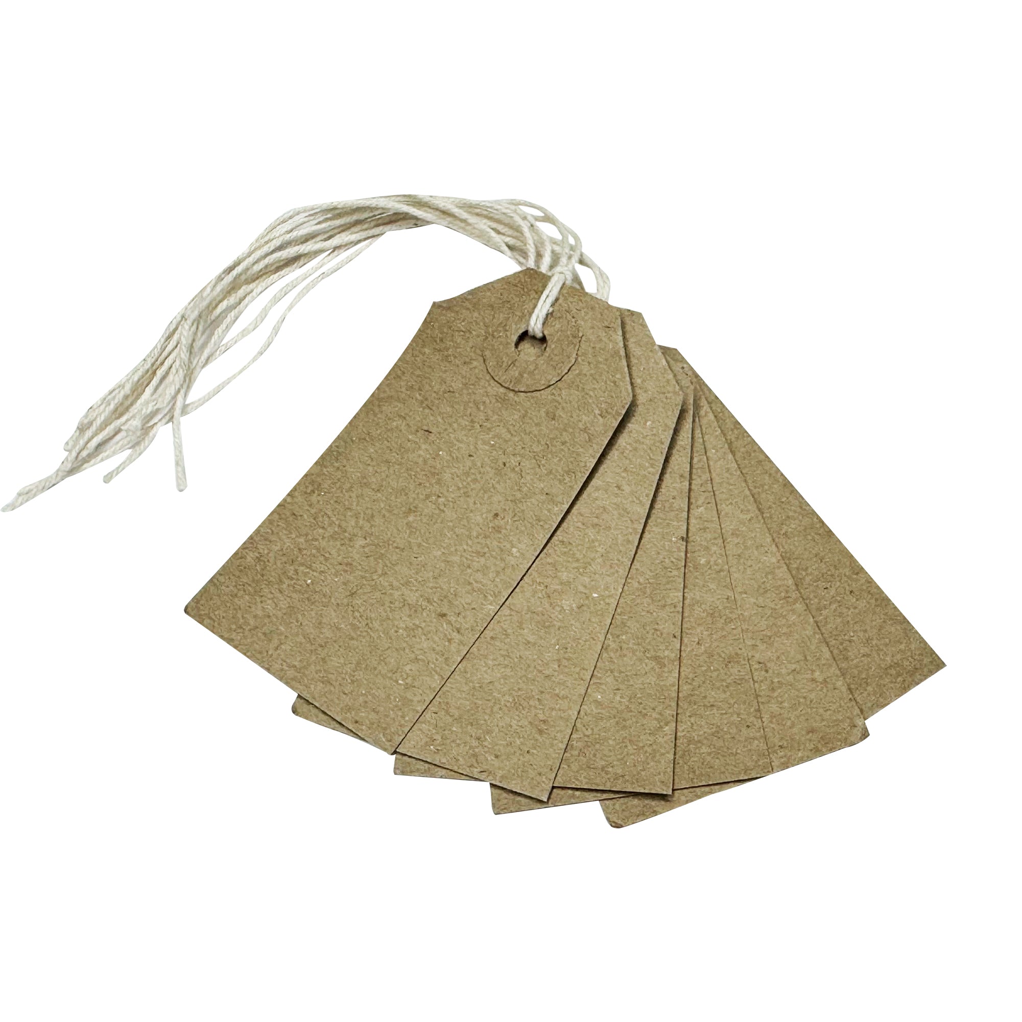 Pack of 250 Brown Buff Strung Tags 54mm x 30mm– Choice Wholesale