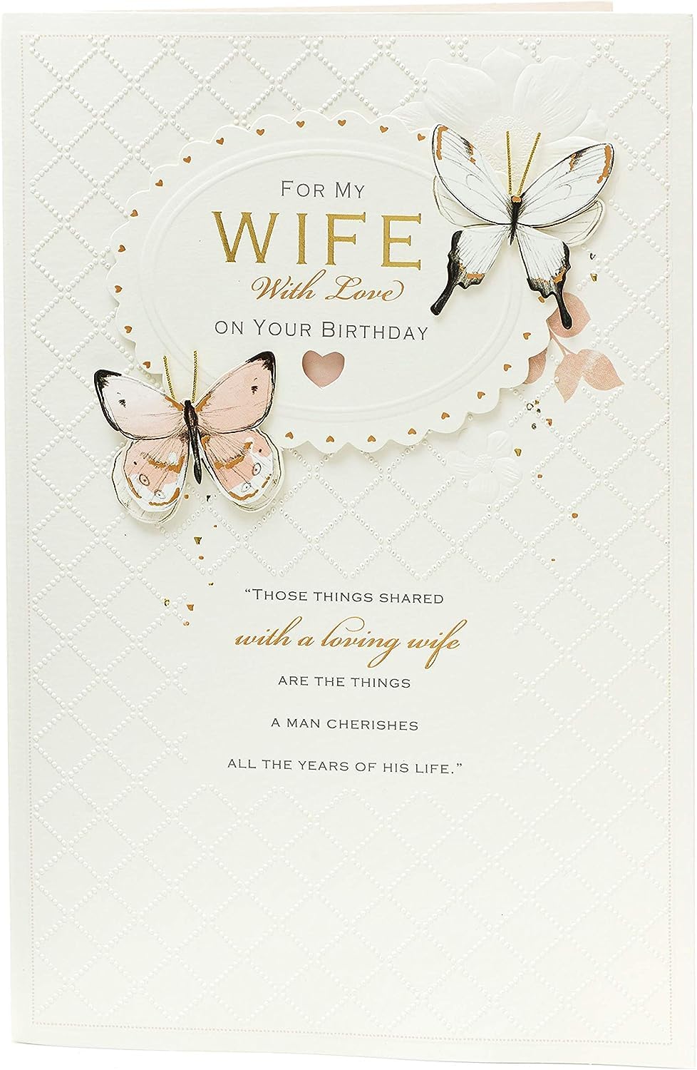 Butterflies Design Wife Birthday Card