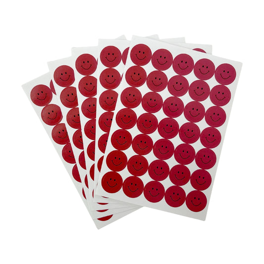 Pack of 5040 Dark Pink Smile Face 24mm Self-Adhesive Labels