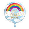 Rainbow Get Well Soon Round Foil Balloon 18"