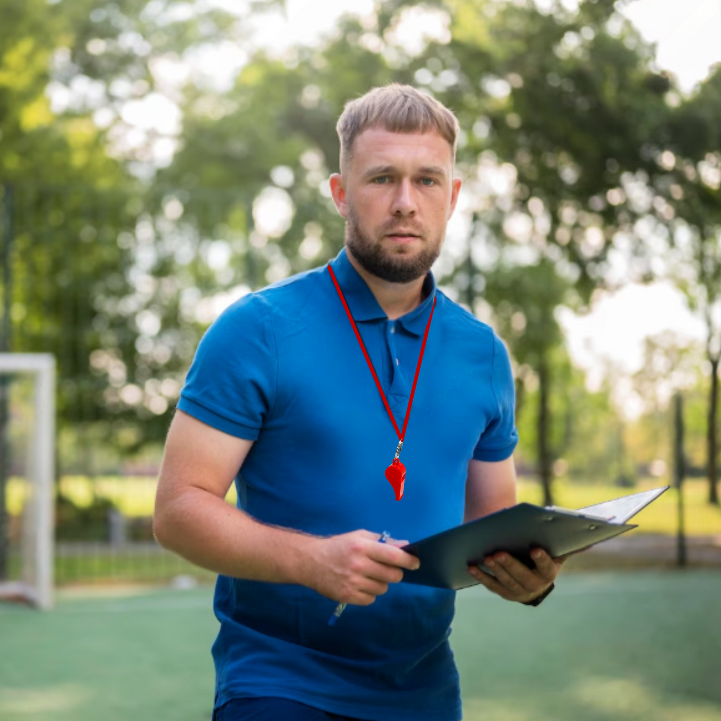Bag of 10 Purple Plastic Whistles with Lanyard Neck Cord