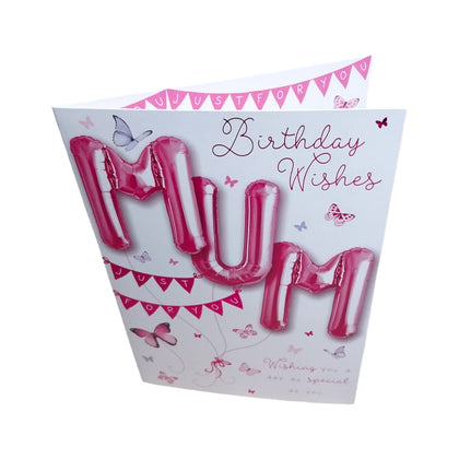 Birthday Wishes Mum Balloon Boutique Greeting Card