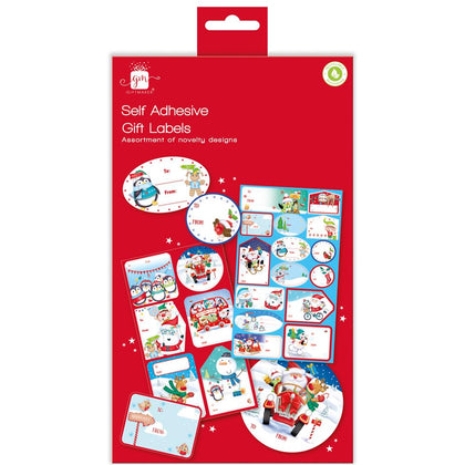 Pack of 48 Assorted Self Adhesive Novelty Design Christmas Gift Labels