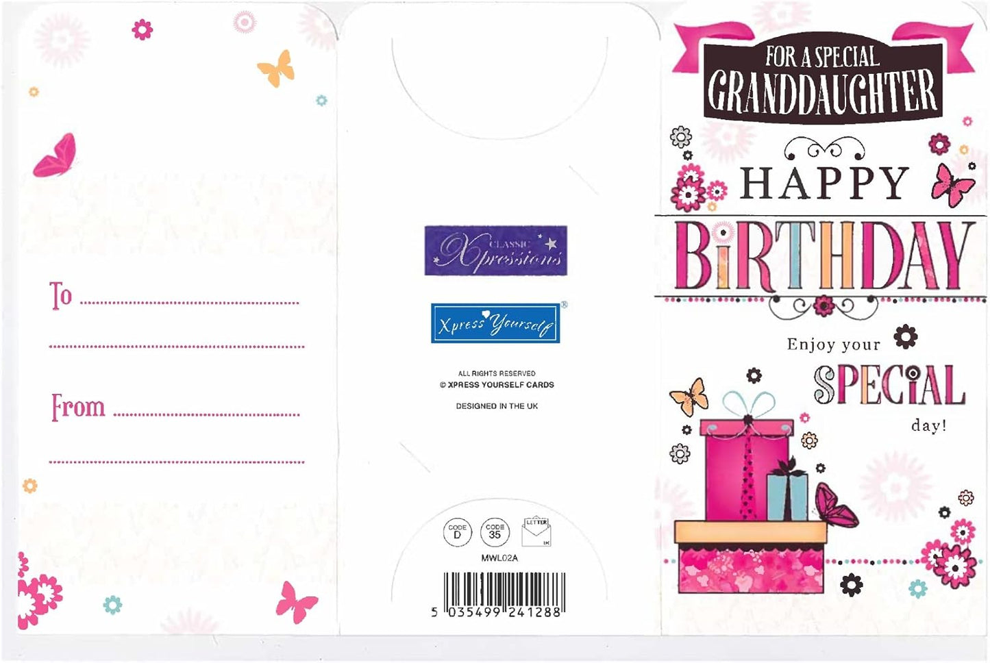 For a Special Granddaughter Birthday Luxury Gift Money Wallet Card