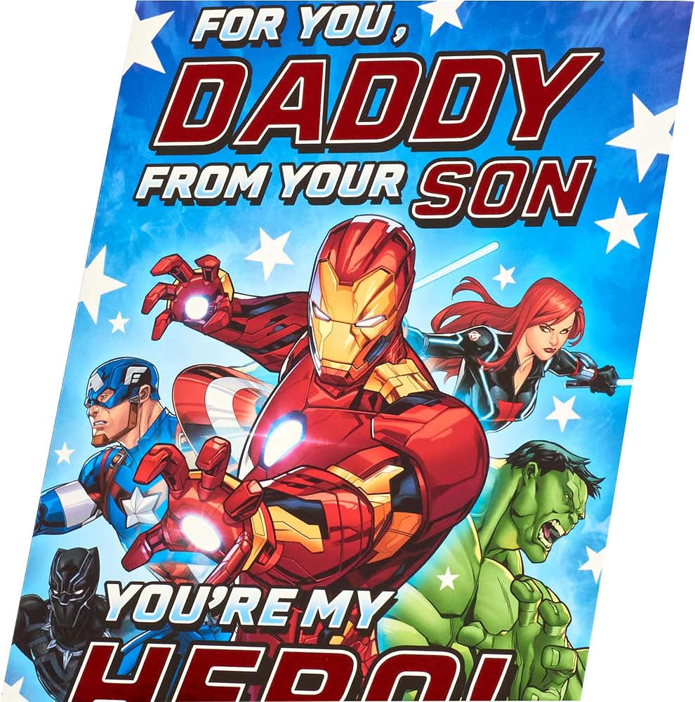 Avengers Design for Daddy from Son Father's Day Card