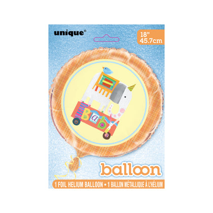 Circus Animal Round Foil Balloon 18