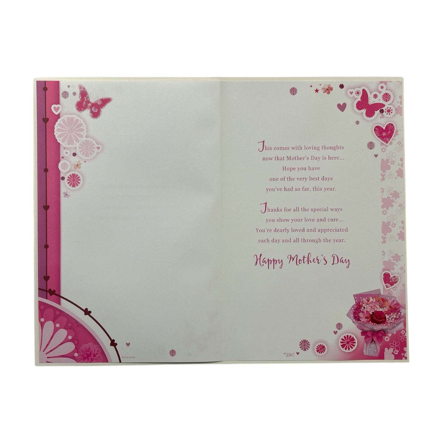 To Mum Lovely Pink Flowers Bouquet Design Mother's Day Boxed Card