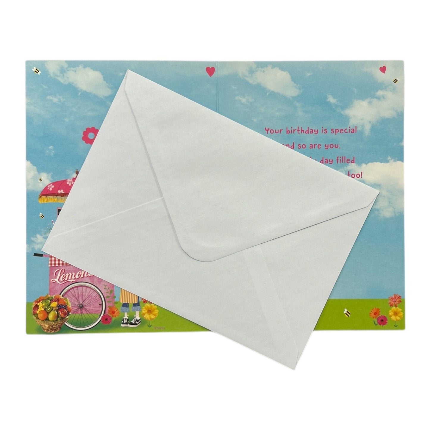 To Niece Juvenile Trendy Pops Girl with Lemonade Design Birthday Card