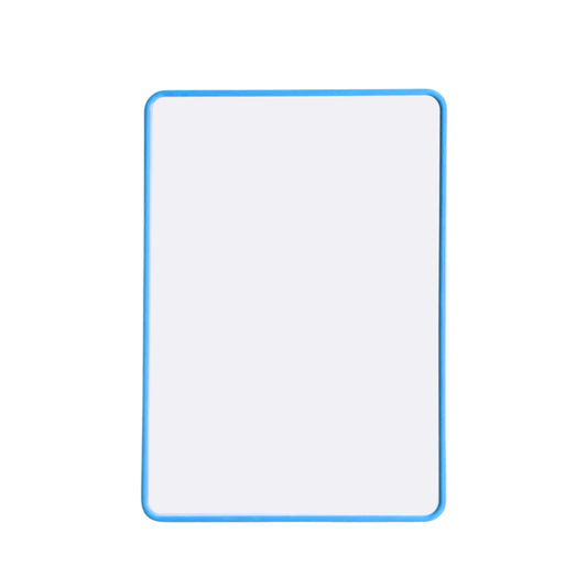 A4 Double Sided Magnetic Erasable MDF Plain Whiteboard With Dark Blue Border