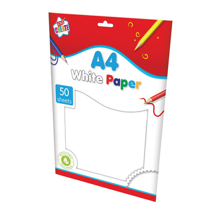 Pack of 50 A4 White Paper Sheets