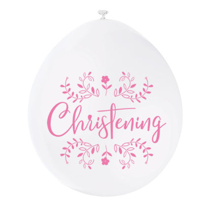 Pack of 10 Pink & White Christening 9