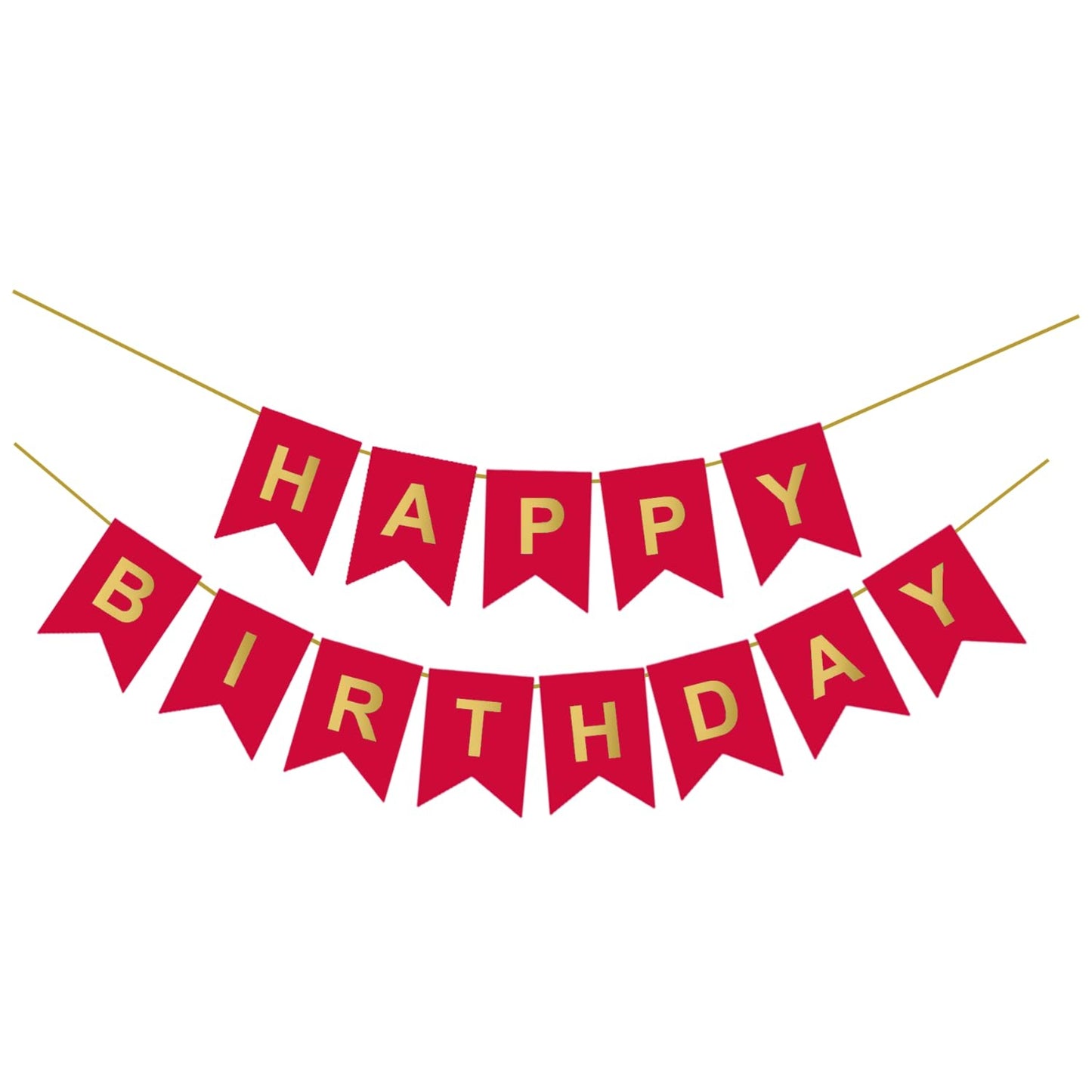 Happy Birthday Party Banner Red