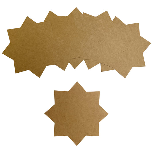 Pack of 200 Brown Kraft Stars 150 x 150mm