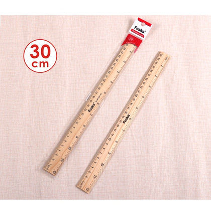 30cm Wooden Ruler (12