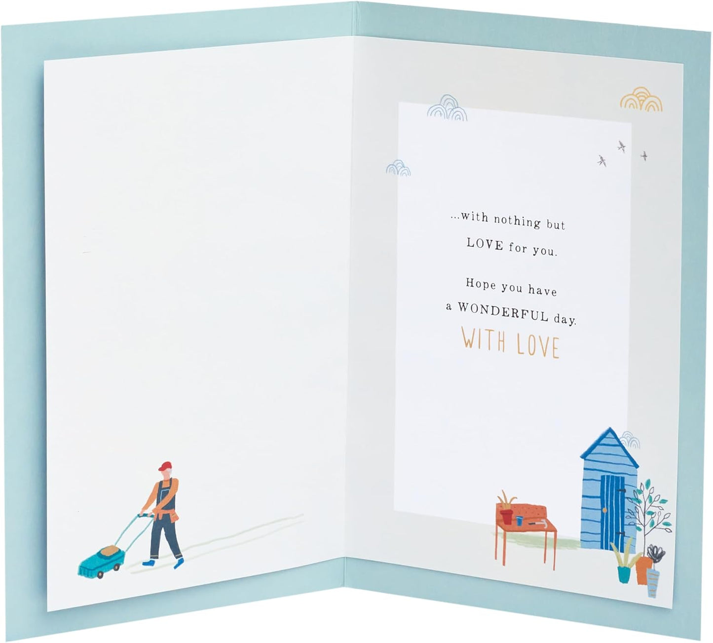 Gardening Walking Reading Design for Grandad Father's Day Card