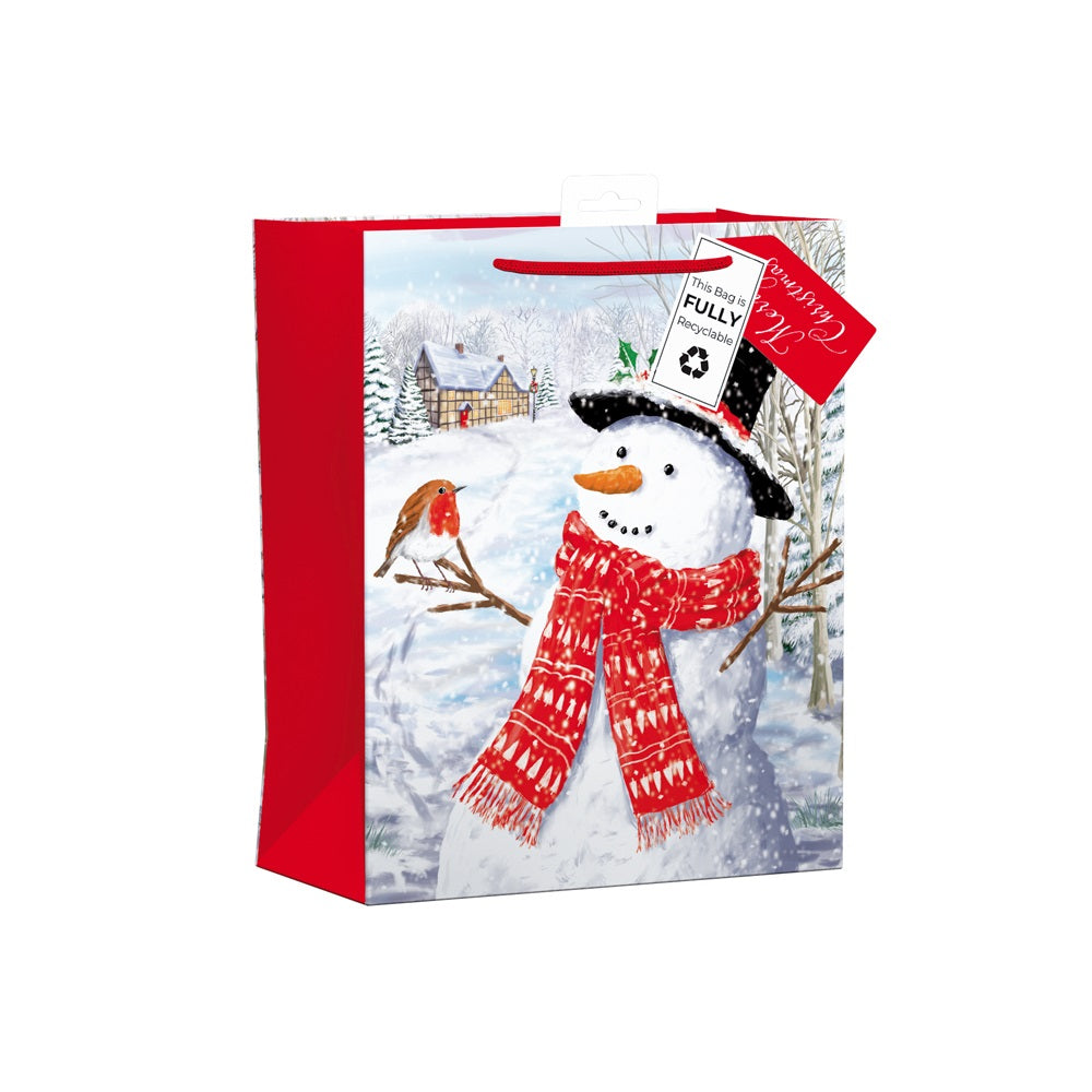 Snowman Large Christmas Gift Bag