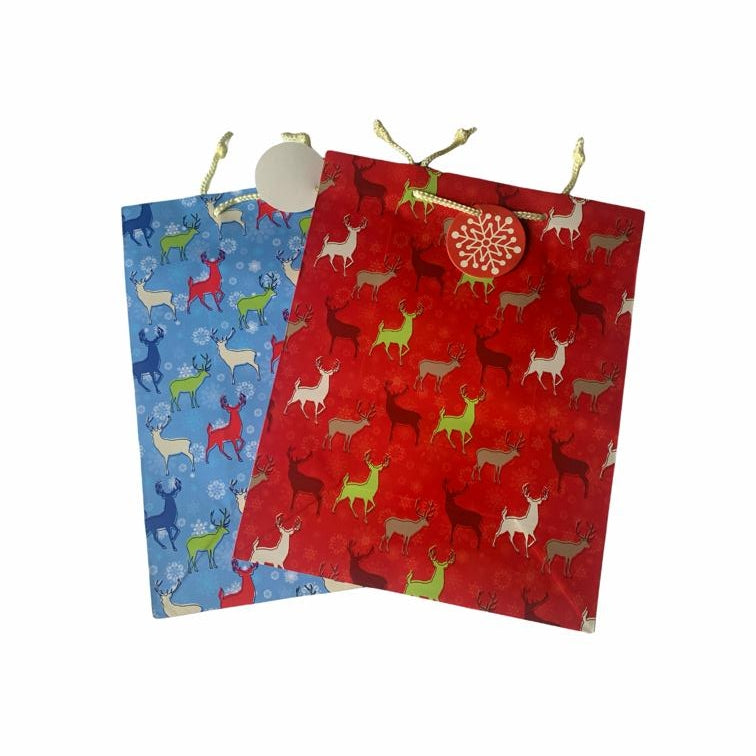 Reindeer Icon Print Large Christmas Gift Bag