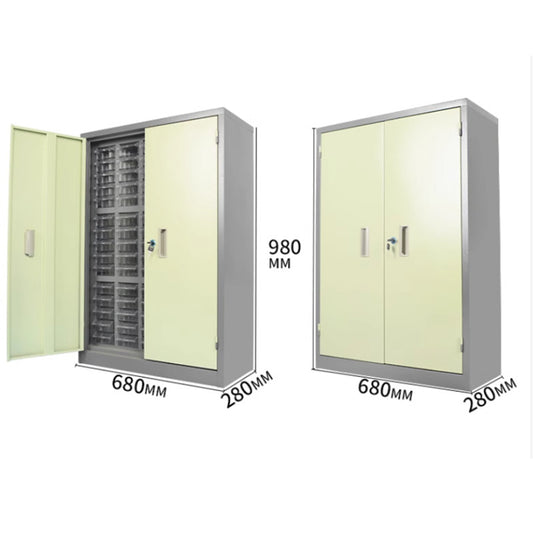 Clear 75 Drawers Parts Cabinet Storage Unit with Metal Door