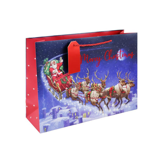 Santas Sleigh Shopper Christmas Gift Bag