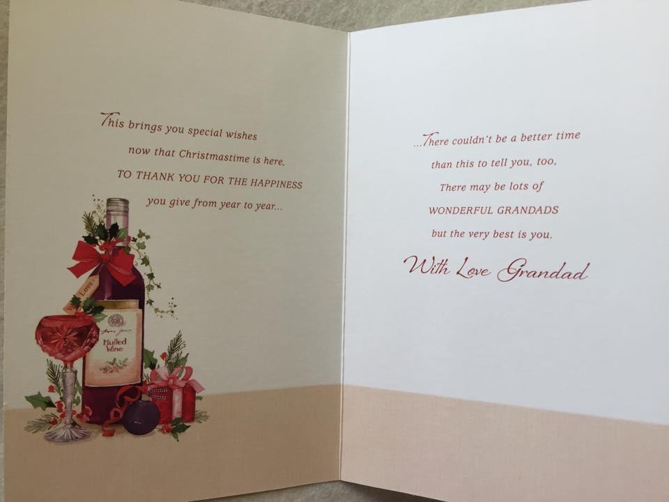 Grandad - Christmas Wishes With Love Greeting Card 