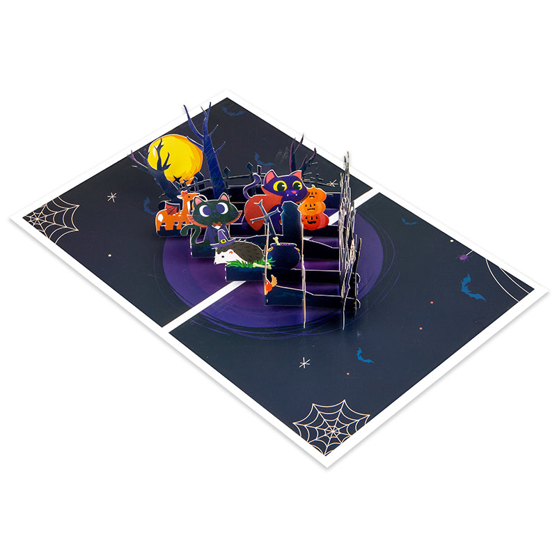 Spooky Squad Monster Animal 3D Pop Up Halloween Card