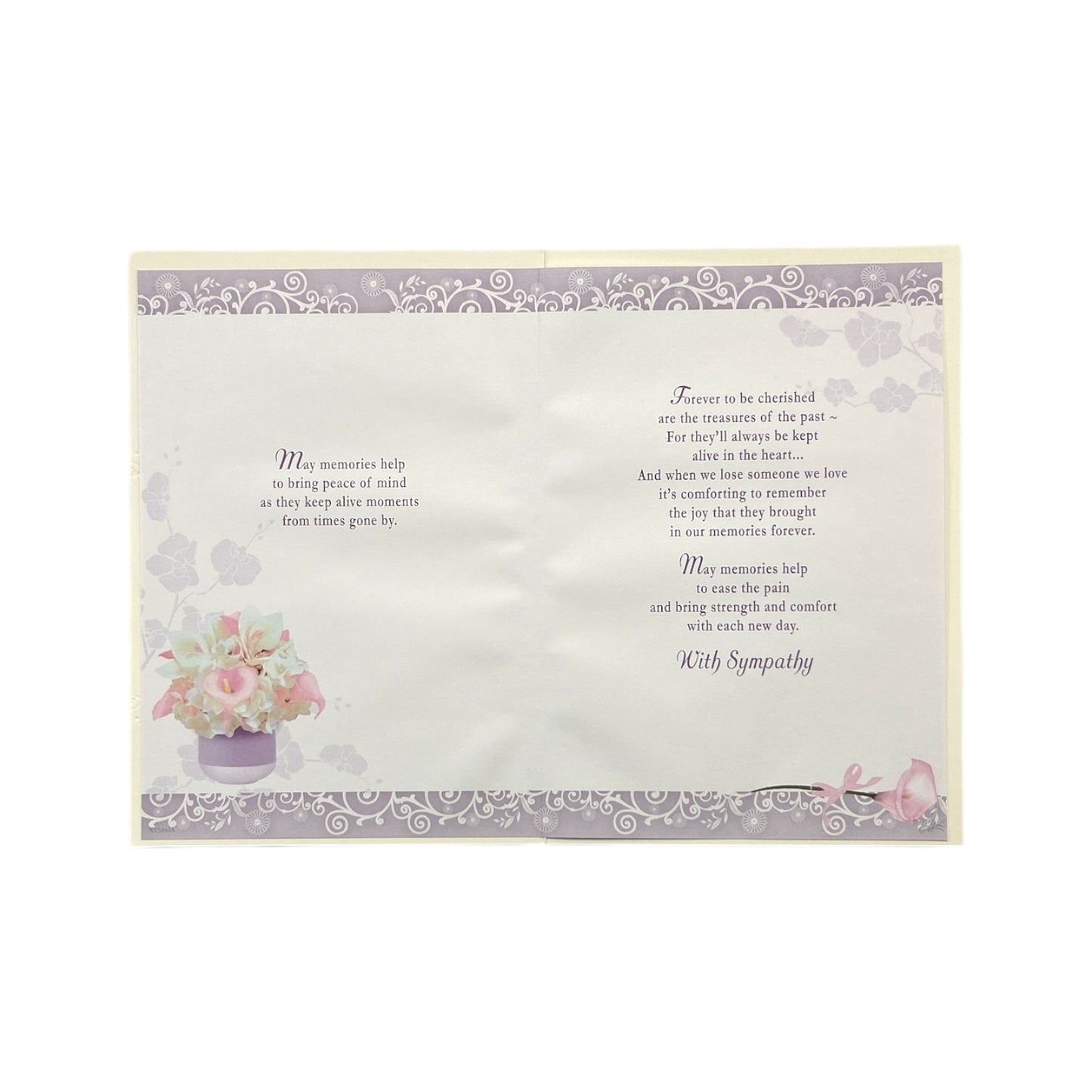 With Sympathy On Loss of Your Daughter Silver Foiled Card