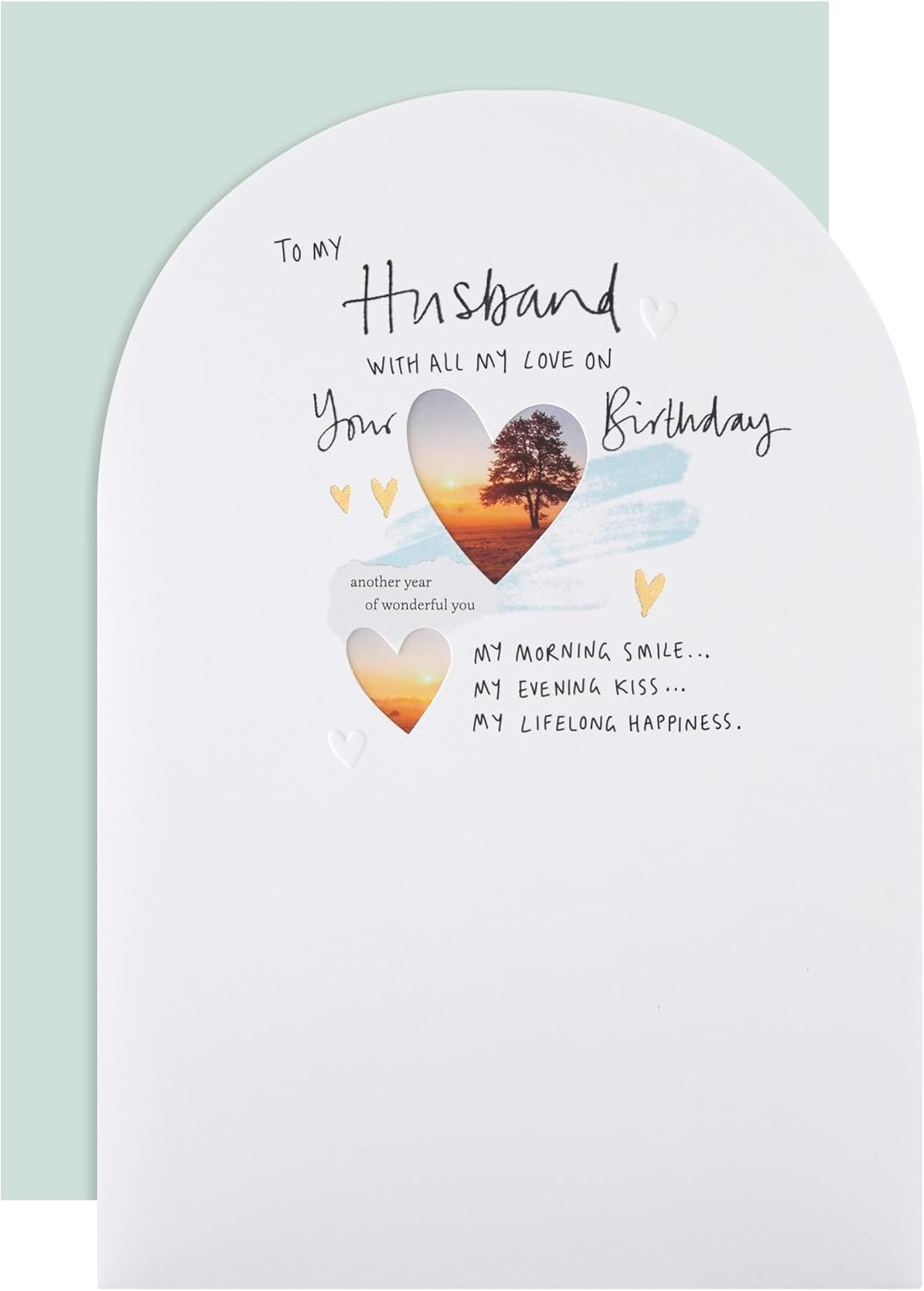 Heart Design Heartfelt Verse Husband Birthday Card