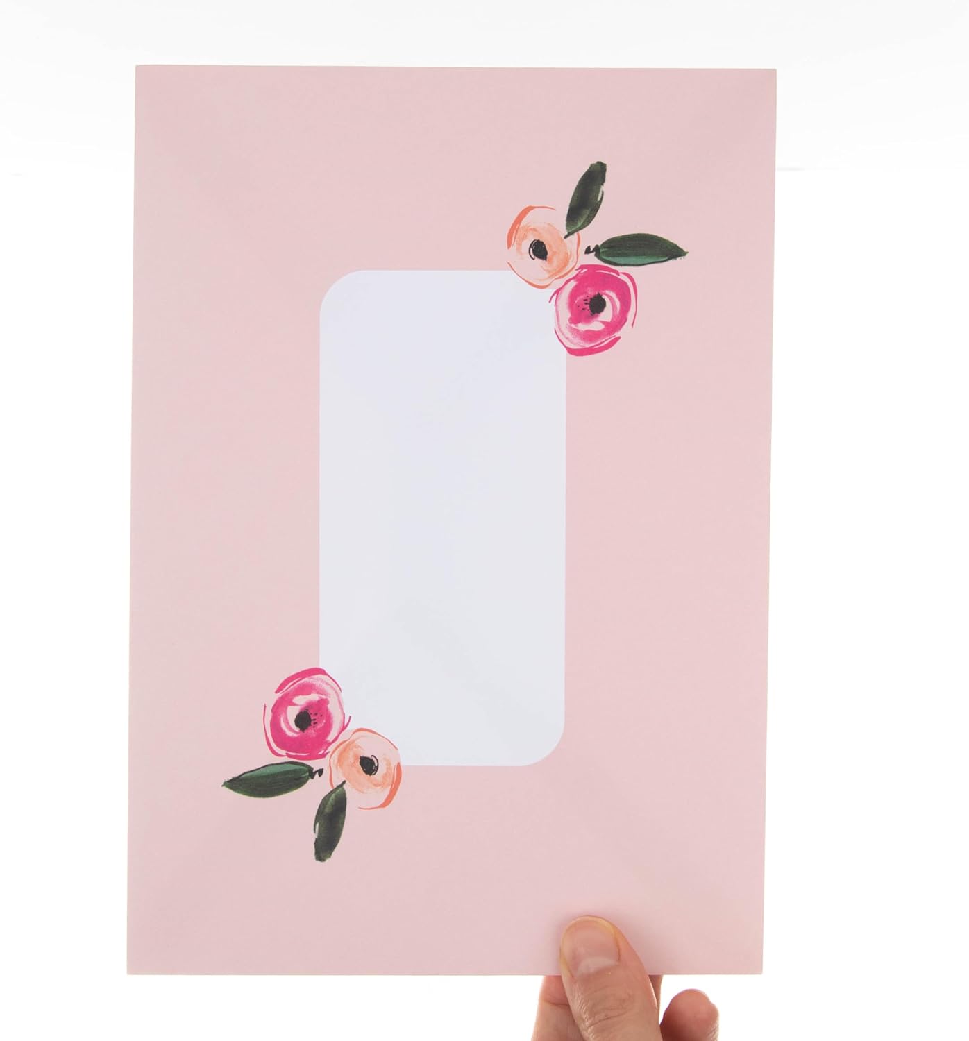 Gold Heart & Pink Flowers Wife Anniversary Card