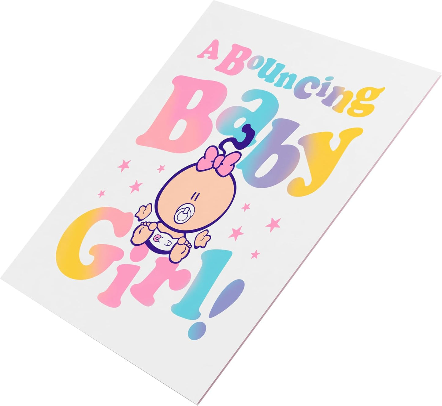 Bubblegum Character New Baby Girl Congratulations Card