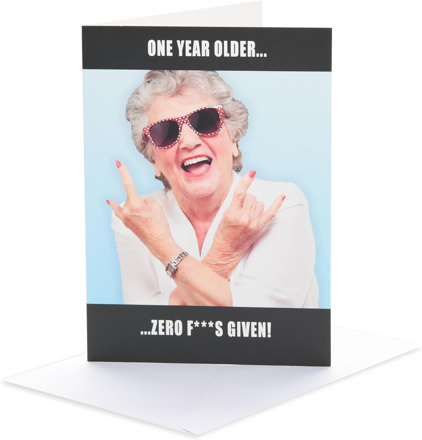 Funny Zero F***s Given Design Humour Birthday Card