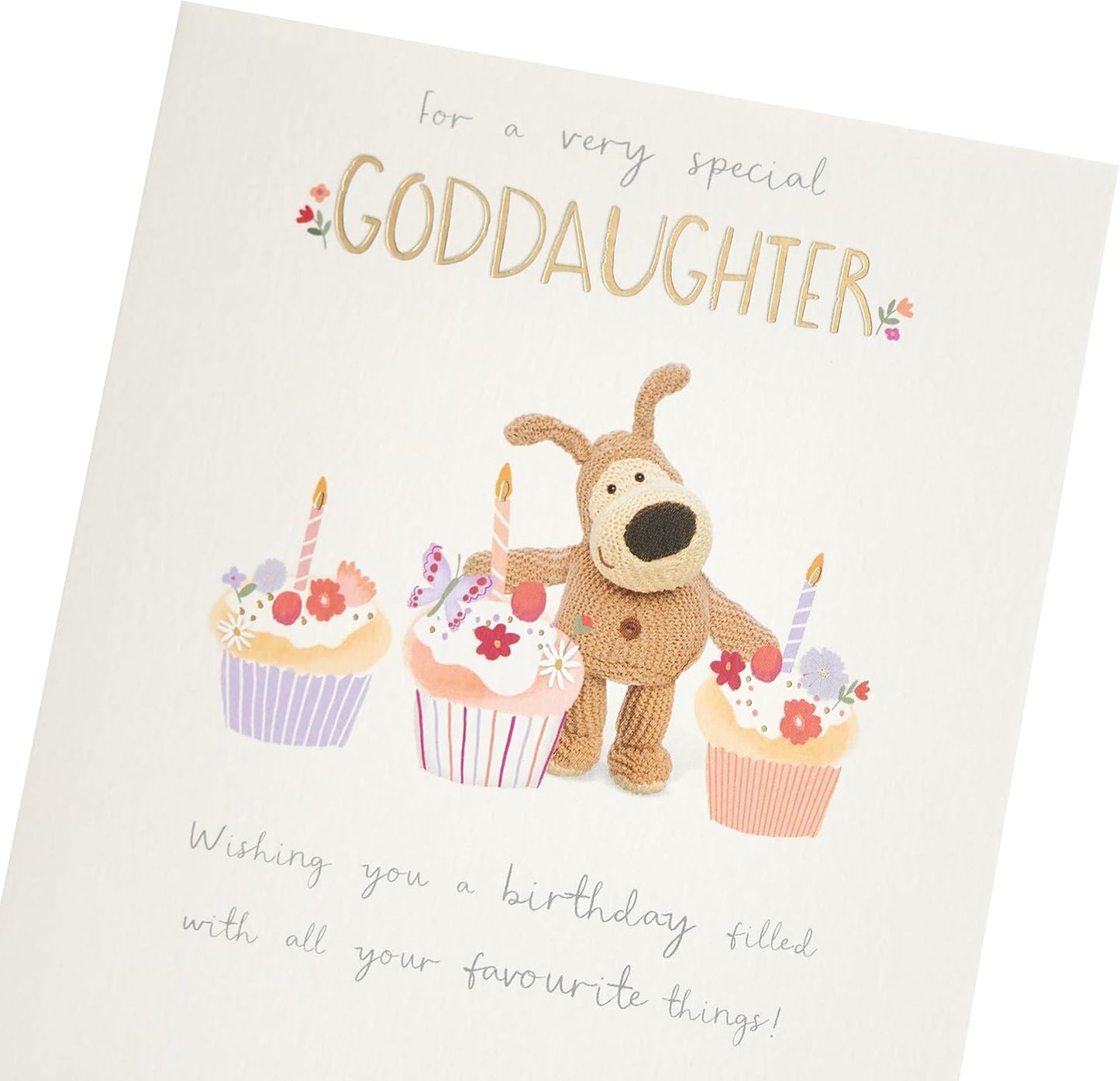 Boofle with Cupcake Goddaughter Birthday Card