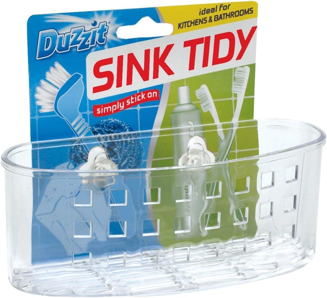 Duzzit Sink Tidy-Ideal for Kitchens & Bathrooms, 15.8 x 11.8 x 6.2 cm