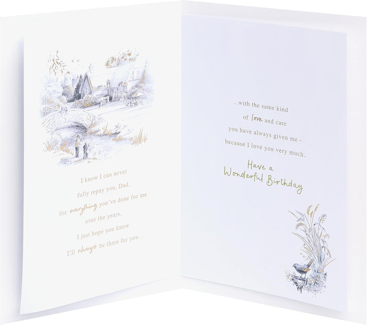 Countryside Sence Design Dad Birthday Card