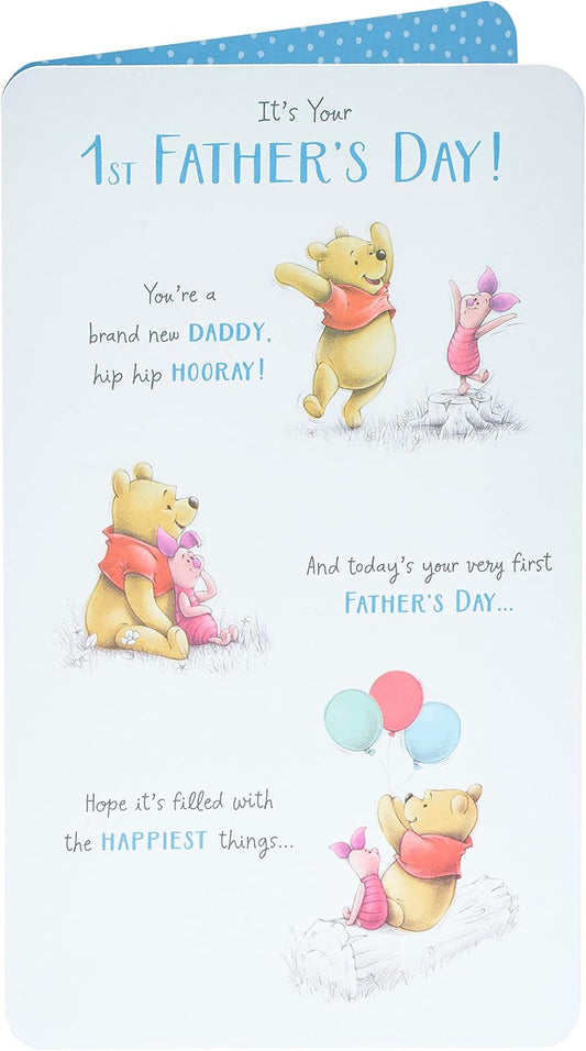 Disney Winnie the Pooh Design 1st Father's Day Card