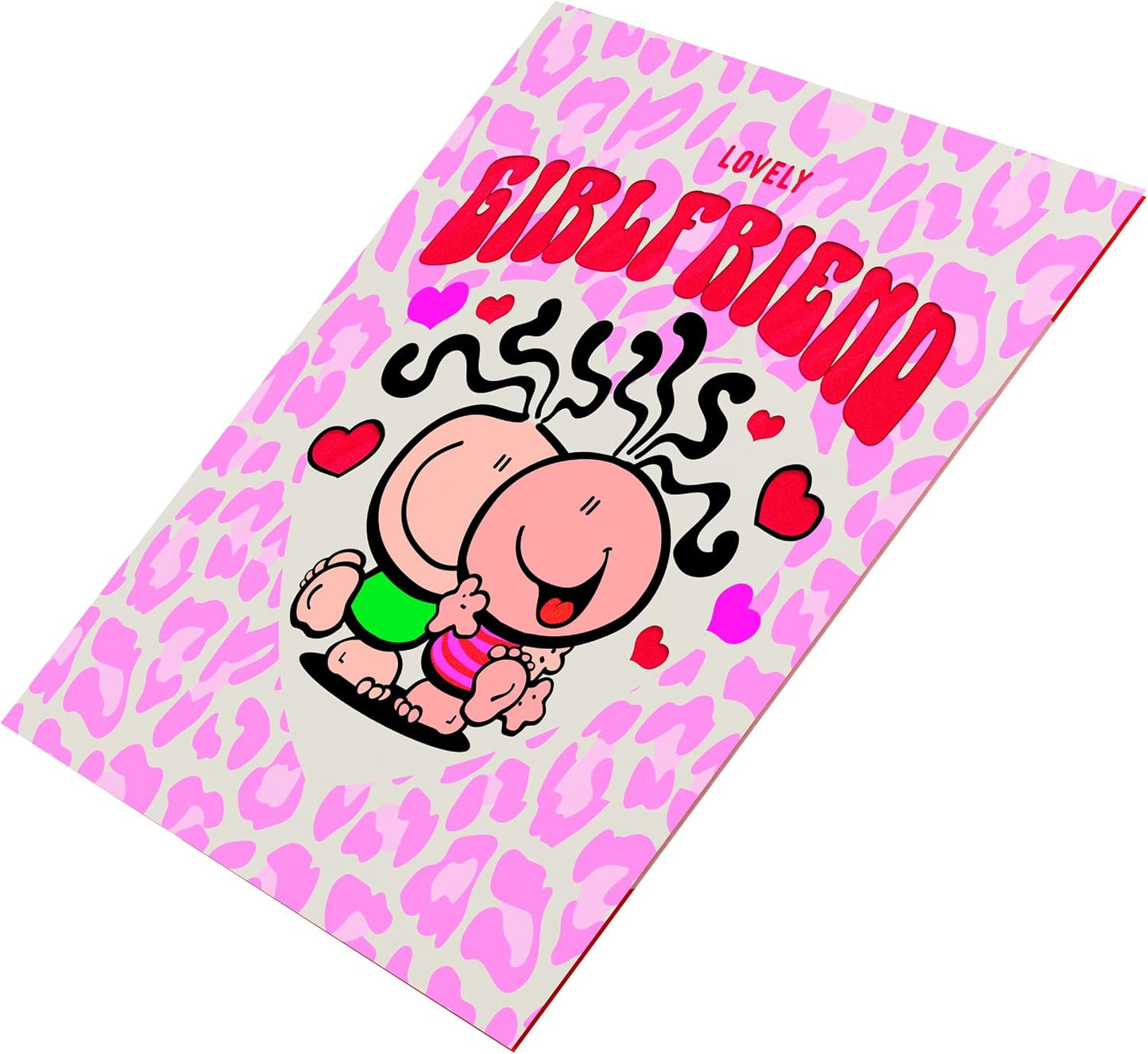 Couple with Leopardprint Design Girlfriend Birthday Card