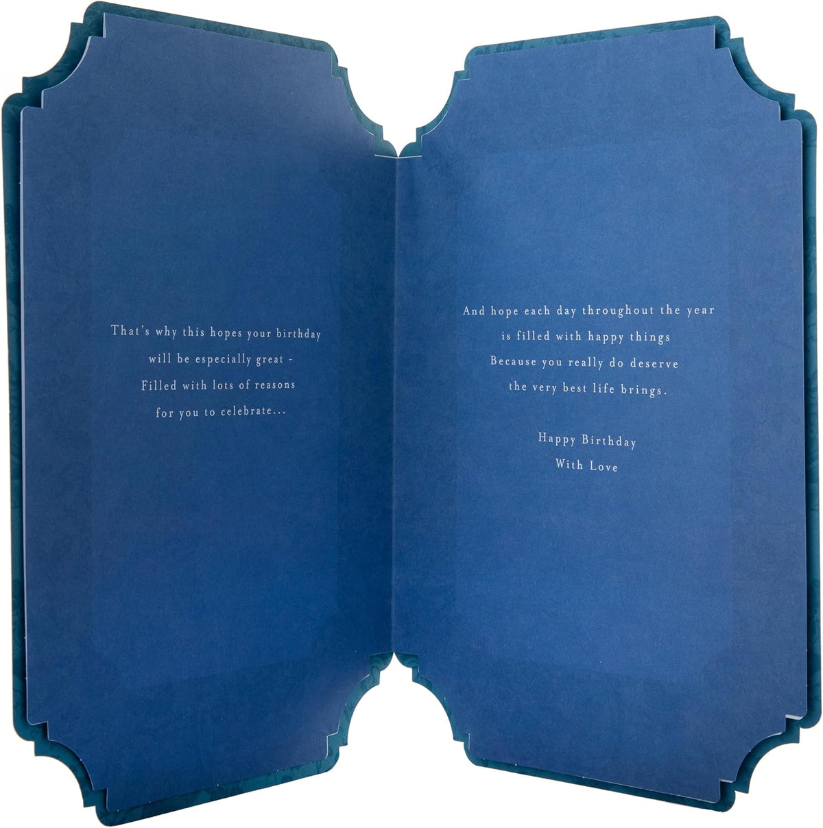 Maurice Moore Blue Traditional Floral Design with Heartfelt Verse Son Birthday Card